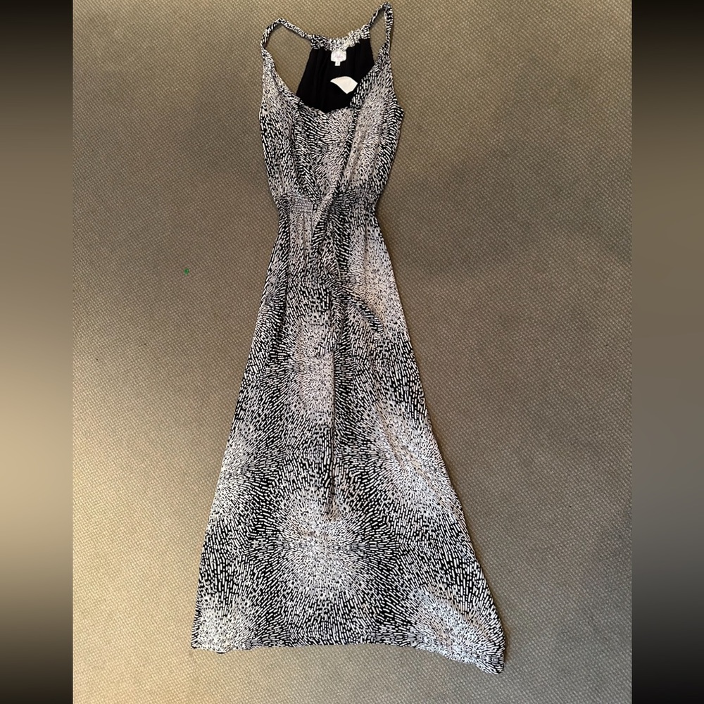 NWT Parker sz M black/white maxi dress